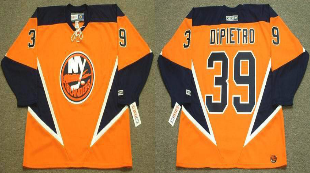 2019 Men New York Islanders 39 Dipietro orange CCM NHL jersey